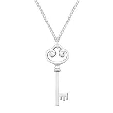 将图片加载到图库查看器,Attractive Subtle Silver Key Necklace