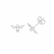 将图片加载到图库查看器,Silver Bee Earrings, Sterling Silver