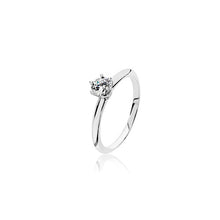 将图片加载到图库查看器,Solitaire Round Brilliant Cut Ring