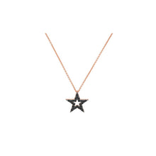 Загрузить изображение в средство просмотра галереи, Rose Gold Black Zircon Star Necklace