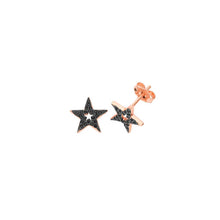 Загрузить изображение в средство просмотра галереи, Rose Gold Black Zircon Star Necklace