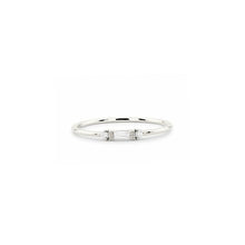将图片加载到图库查看器,White Gold Plated Dainty Zircon Ring