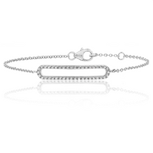 将图片加载到图库查看器,Oval featured Silver CZ Bracelet, just like Diamonds Zirconia,  Fancy Beautiful Trending,  925 Silver, Rhodium Plated