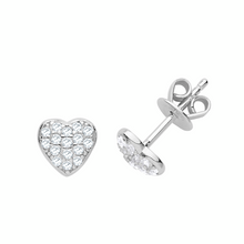 将图片加载到图库查看器,Silver Heart Zircon Earring