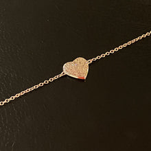 将图片加载到图库查看器,Silver Heart Dainty Bracelet