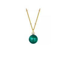 Загрузить изображение в средство просмотра галереи, Green Malachite Sphere Necklace
