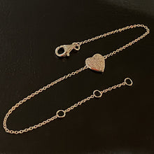 将图片加载到图库查看器,Silver Heart Dainty Bracelet