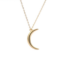 Load image into Gallery viewer, Yellow Gold Moon Necklace
