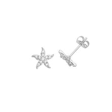 将图片加载到图库查看器,White Gold Starfish Stud