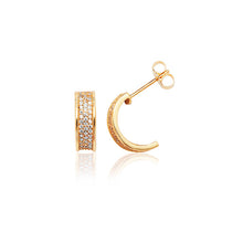 将图片加载到图库查看器,Yellow Gold Zircon Half Hoops