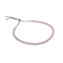 Load image into Gallery viewer, Dainty Pink Zircon Adjustable Bracelet

