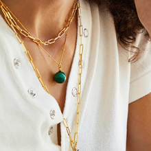 Загрузить изображение в средство просмотра галереи, Green Malachite Sphere Necklace