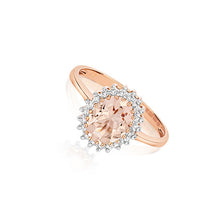 将图片加载到图库查看器,9ct Diamond & Morganite Ring
