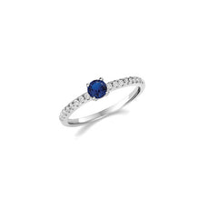 将图片加载到图库查看器,Sapphire Solitaire Ring