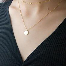 Загрузить изображение в средство просмотра галереи, Silver Double Row Coin Necklace