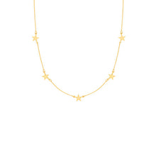 将图片加载到图库查看器,Gold on Silver Star Necklet