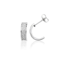 将图片加载到图库查看器,Rose Gold Zircon Half Hoops