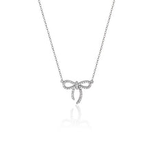 Load image into Gallery viewer, Silver Bow Necklace
