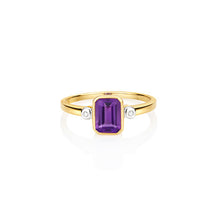 Load image into Gallery viewer, 9ct Amethyst &amp; Diamond Ring
