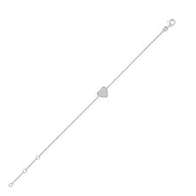 将图片加载到图库查看器,Silver Heart Dainty Bracelet