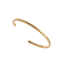 将图片加载到图库查看器,18ct Gold Plated Weave Cuff
