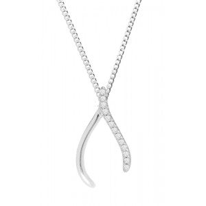Silver Wishbone Pendant