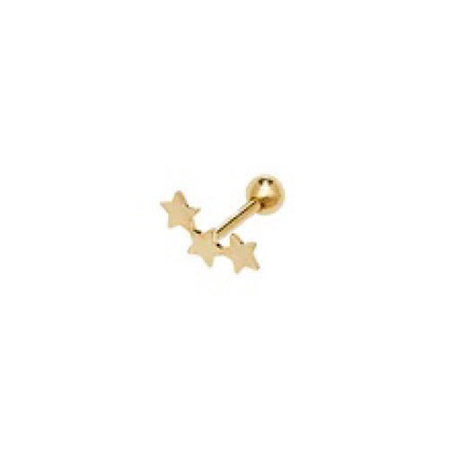 Gold Stars Cartilage Earring