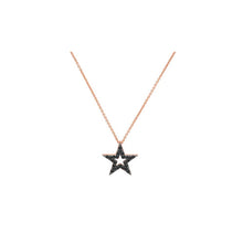 Загрузить изображение в средство просмотра галереи, Rose Gold Black Zircon Star Necklace
