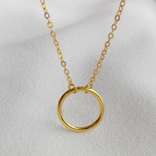 Load image into Gallery viewer, Gold Hoop Necklace
