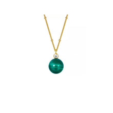 Load image into Gallery viewer, Green Malachite Sphere Necklace
