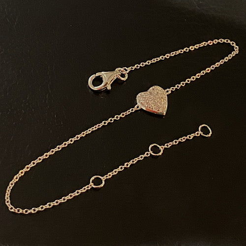Silver Heart Dainty Bracelet