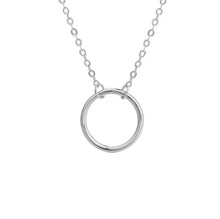 Load image into Gallery viewer, Silver Hoop Necklace
