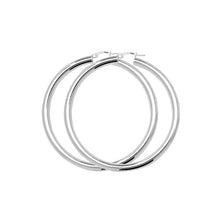 Load image into Gallery viewer, Large Silver Hoops
