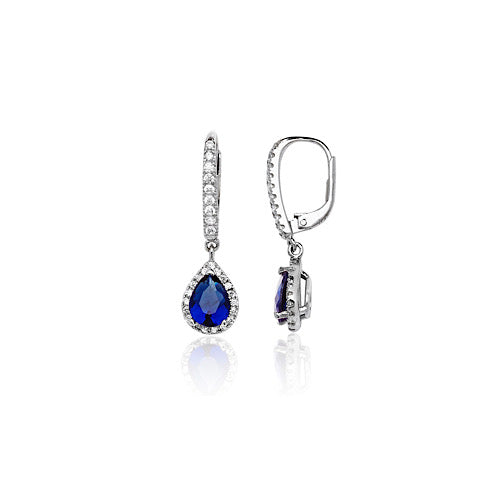 Blue Sapphire Earrings, drops
