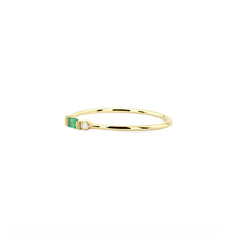 Load image into Gallery viewer, Emerald Green Dainty Ring
