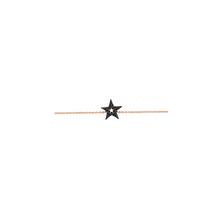 Загрузить изображение в средство просмотра галереи, Rose Gold Black Zircon Star Necklace
