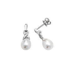 Load image into Gallery viewer, Silver Fresh Water Pearl Drops
