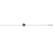 Load image into Gallery viewer, Rose Gold Black Zircon Star Necklace
